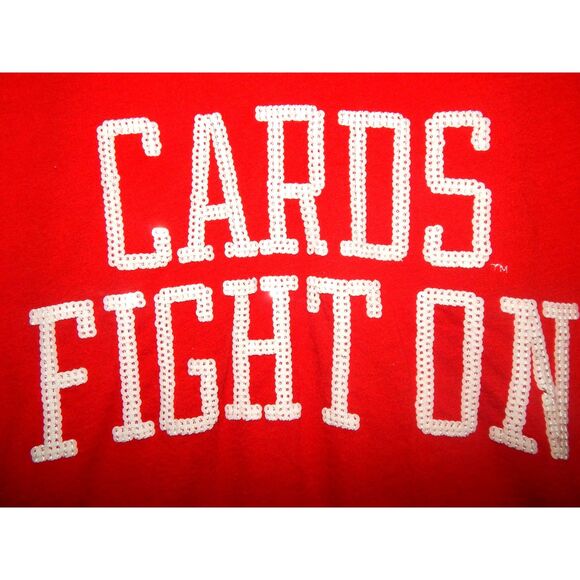 VICTORIA'S SECRET PINK with 5TH & OCEAN CLOTHING St. Louis Cardinals sequin tee - Picture 2 of 5